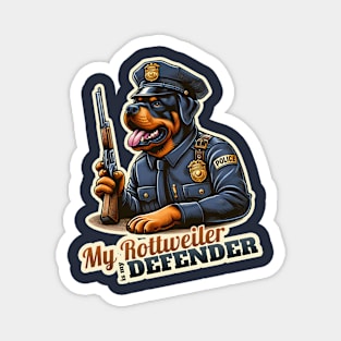 Police Rottweiler Magnet