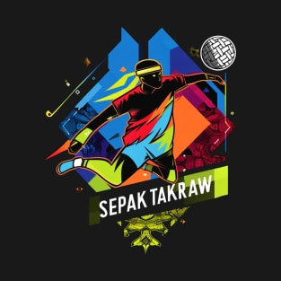 Colorful Sepak Takraw T-Shirt