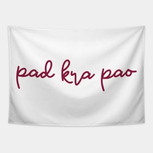 pad kra pao - maroon red Tapestry