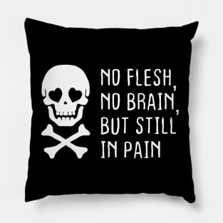 Skull Funny Heart Girl Humor Rock Punk Black Gift Cute Pillow