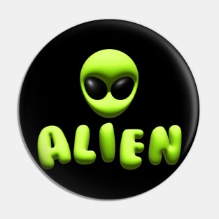 Alien Green Pin