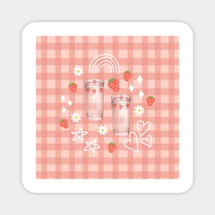 Nana anime strawberry glasses Magnet