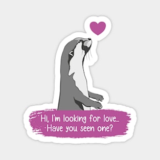 Otter looking for love Magnet