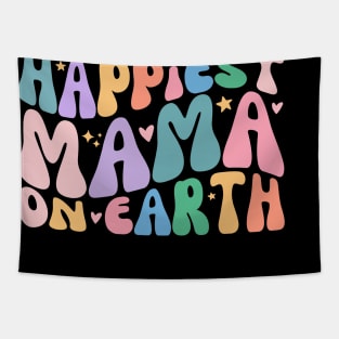 Happiest Mamma: Earthy Retro Groovy Mother's Day Tapestry