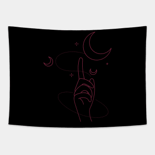 The Moon is at your Fingertips Tapestry