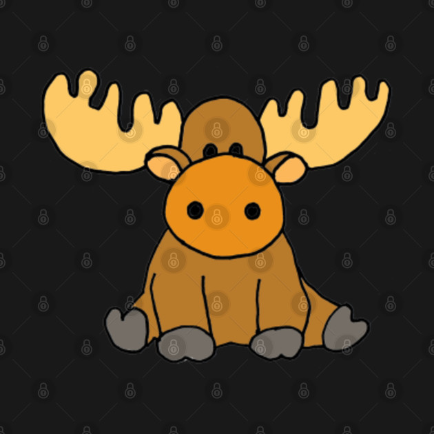 Disover Cute Baby Moose Cartoon - Moose - T-Shirt