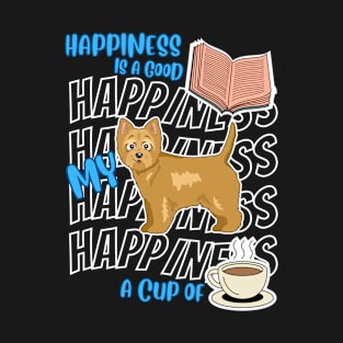 Happiness Is Cairn Terriers Books Coffee Cute Cairn Terrier Dog Lover T-Shirt