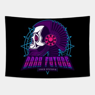 Cyber Dystopia Dark Future Tapestry