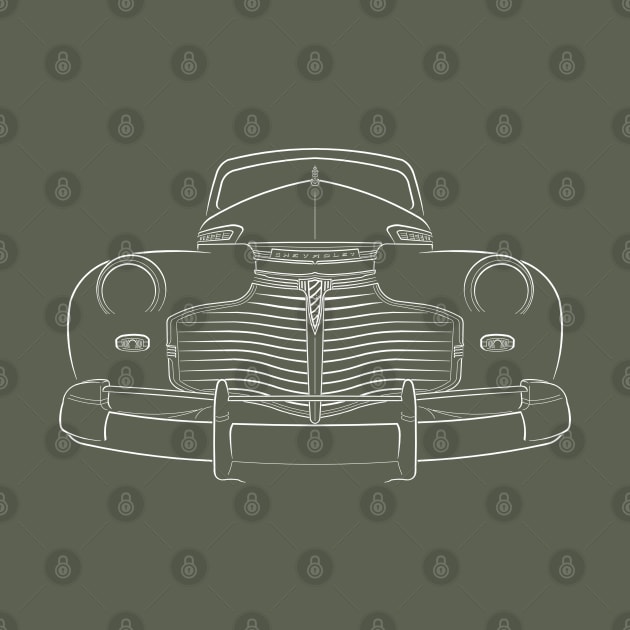 1941 Chevy Special Coupe - front stencil, white by mal_photography