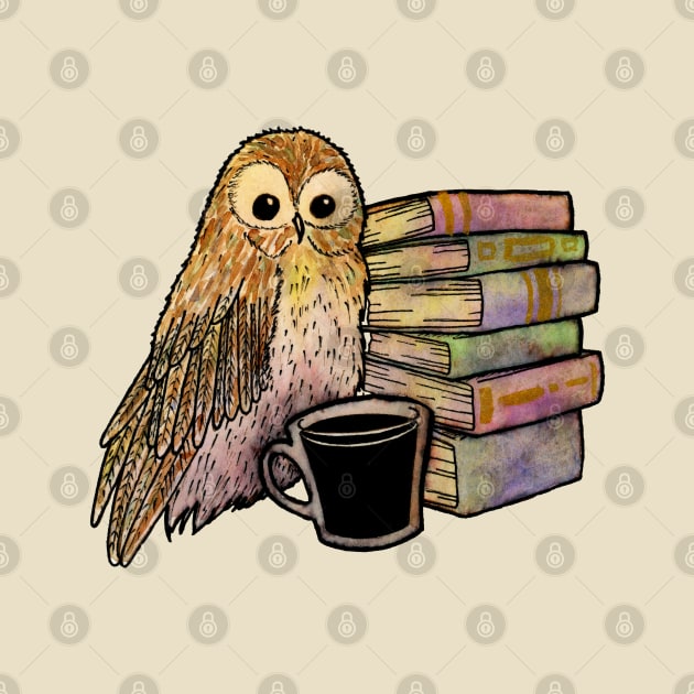 Coffee, books and owl by Coffee Shelf