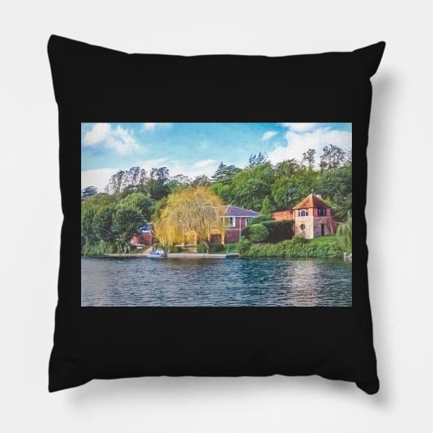 The Riverside at Caversham Pillow by IanWL