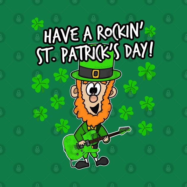 Have A Rockin' St. Patrick's Day Leprechaun Guitar by doodlerob