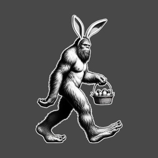 Easter Bigfoot Bunny Funny T-Shirt