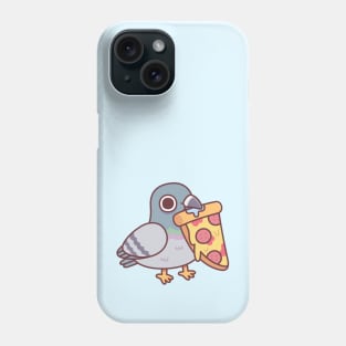 Cute Pigeon With Pepperoni Pizza Slice Phone Case