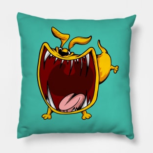 Cartoon happy Crazy dog illustration Pillow