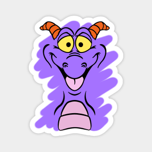 Happy little purple dragon of imagination Cosplay face paint Magnet