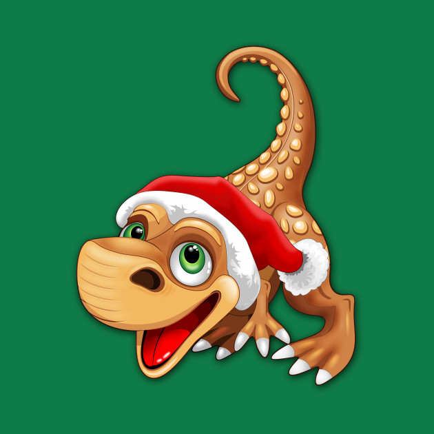 Dinosaur Baby Cute Santa Claus by BluedarkArt