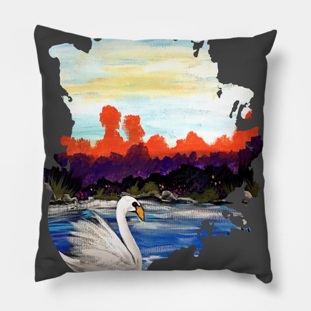 Swan Life Pillow by adamzworld