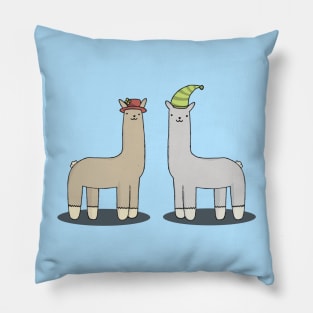 llamas with hats. Pillow