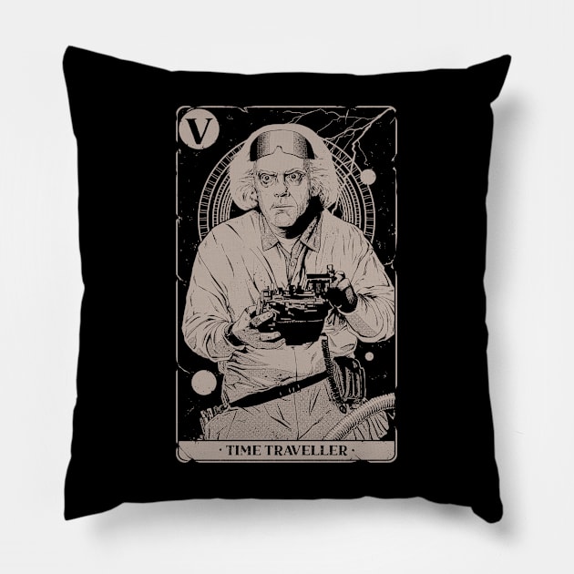 Time Traveller Card Pillow by hafaell