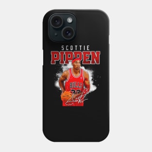 Scottie Pippen Basketball Legend Signature Vintage Retro 80s 90s Bootleg Rap Style Phone Case