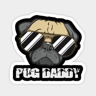 Pug Daddy Funny T-shirt For Men Women Lover Pug Magnet