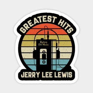 Greatest Hits Jerry Retro Walkman Lee Lewis Vintage Art Magnet