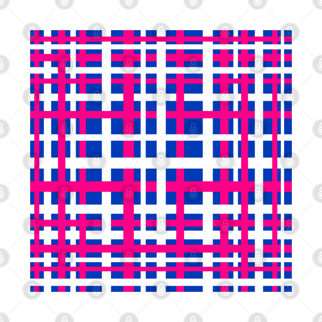 Blue & Pink Interlocking Stripes by BlakCircleGirl