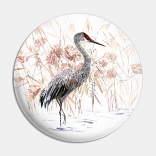 Sandhill Crane in Florida Pin