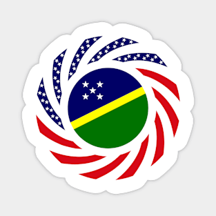 Solomon Islander American Multinational Patriot Flag Series Magnet