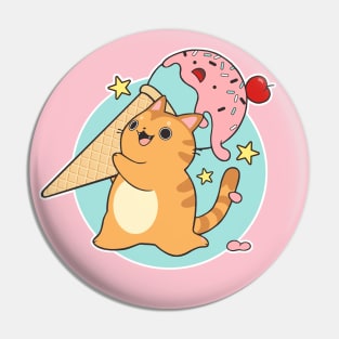 Ice Cream Cat-napper Pin