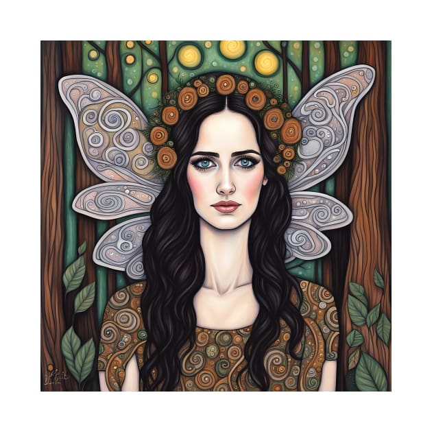 Eva Green as a fairy in the woods by Colin-Bentham