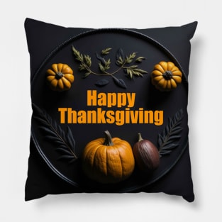 Happy Thanksgiving Greetings Pillow