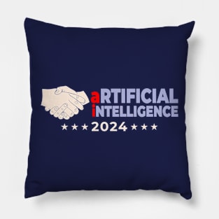 Artificial Intelligence 2024! Modern Presidential Election AI Parody Pillow