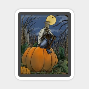 Jack Straws Pumpkin Sitting Magnet