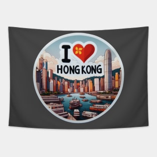 I Love Hong Kong Tapestry