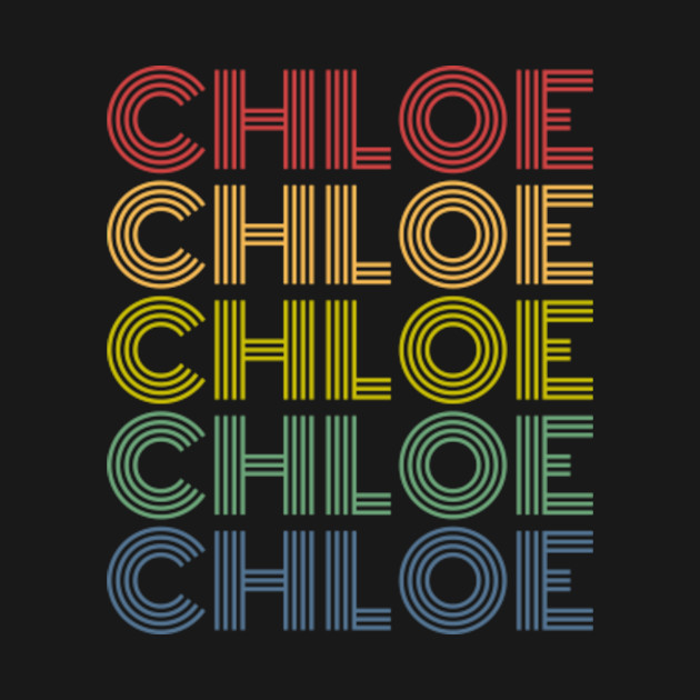 Disover Womens Chloe Wordmark Pattern Personalized Name - Funny - T-Shirt