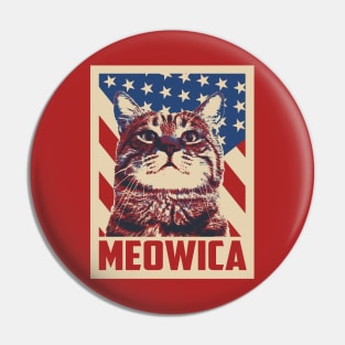 Retro Cat Meowica Pin