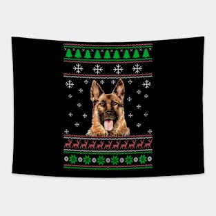 Cute German Shepherd Dog Lover Ugly Christmas Sweater For Women And Men Funny Gifts Tapestry