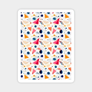 Geometric watercolor shapes Magnet