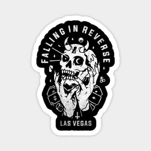 skull lasvegas vintage falling in reverse tour  black shirt gift fans logo text Magnet