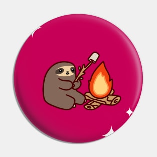 "Thinking of You" Campfire Sloth Pin