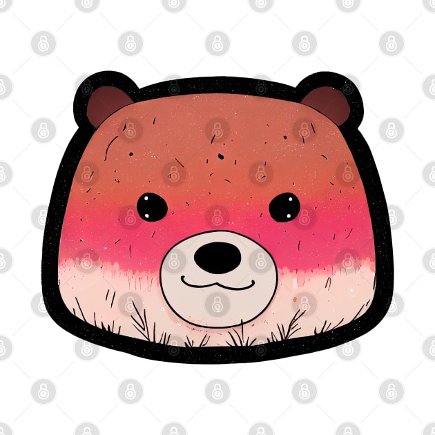 Cool Pink Bear by Bored Art 101