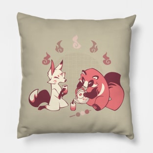 Tanukitsu tea time in latte flavor Pillow