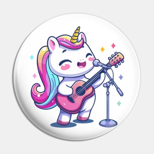 unicorn playing guitar Pin