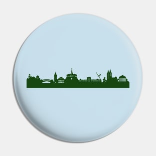 KASSEL skyline in forest green Pin