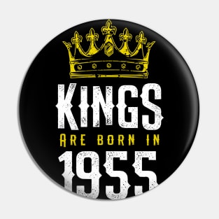 kings are born 1955 birthday quote crown king birthday party gift Pin