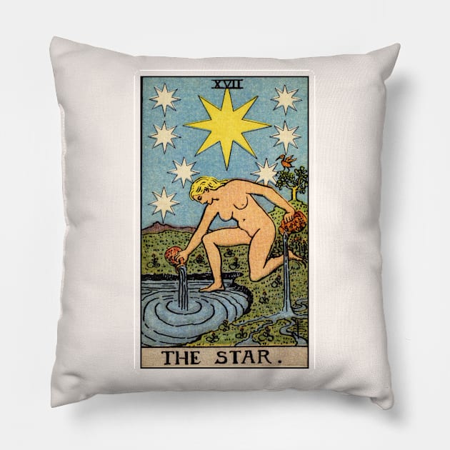 The Star Tarot Card Pillow by visionarysea