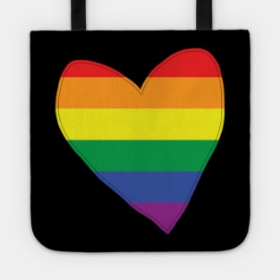 Pride Stripes Heart Valentines Day Tote