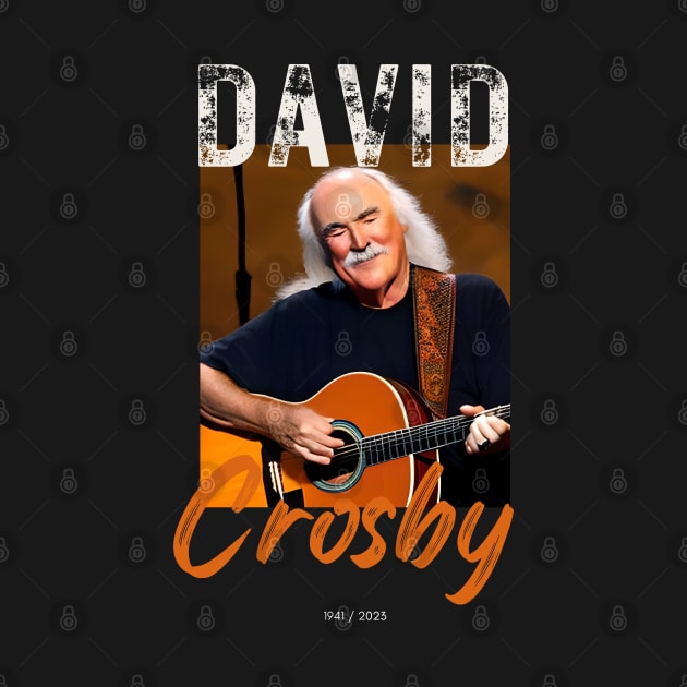 David Crosby vintage graphic design artwork by Nasromaystro